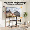 Artiss Mobile TV Stand for 40-100 Inch TVs Cart with Wheels Adjustable Shelves