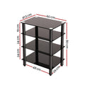 Artiss TV Stand 4 Tier Tempered Glass Storage Shelf Entertainment Unit
