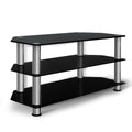 Artiss TV Stand 3 Tier Tempered Glass Storage Shelf Entertainment Unit