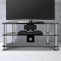 Artiss TV Stand 3 Tier Tempered Glass Storage Shelf Entertainment Unit