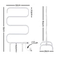 Devanti Heated Towel Rail S-Shape Freestanding Wall Mount Electric