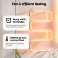 Devanti Heated Towel Rail S-Shape Freestanding Wall Mount Electric