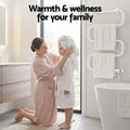 Devanti Heated Towel Rail S-Shape Freestanding Wall Mount Electric