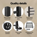 Devanti Heated Towel Rail 8 Bar Electric Timer Warmer Rack