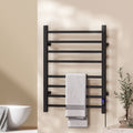 Devanti Heated Towel Rail 8 Bar Electric Timer Warmer Rack