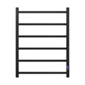 Devanti Heated Towel Rail 6 Round Bars Timer Electric Warmer