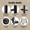 Devanti Heated Towel Rail 6 Round Bars Timer Electric Warmer