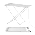 Devanti Heated Towel Rail 8 Bars Electric Clothes Airer Foldable