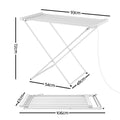 Devanti Heated Towel Rail 8 Bars Electric Clothes Airer Foldable