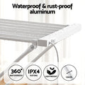 Devanti Heated Towel Rail 8 Bars Electric Clothes Airer Foldable