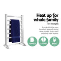 Devanti Electric Heated Towel Rail 6 Bar Freestanding Clothes Dryer