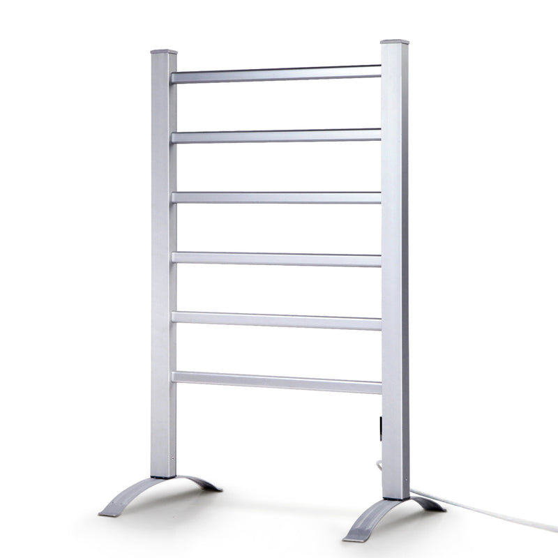 Devanti Electric Heated Towel Rail 6 Bars Timer Clothes Dryer
