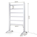 Devanti Electric Heated Towel Rail 6 Bars Timer Clothes Dryer