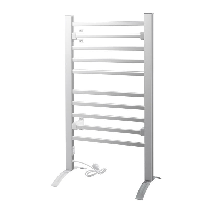 Devanti Electric Heated Towel Rail 10 Bars Freestanding Clothes Dryer