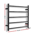 Devanti Electric Heated Towel Rail 5 Bar Wall Mounted Warmer