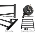 Devanti Electric Heated Towel Rail 5 Bar Wall Mounted Warmer