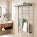Devanti Heated Towel Rail Bathroom Electric Warmer Clothes Rack Stainless Steel
