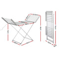 Devanti Electric Heated Towel Rail Rack 18 Bars Freestanding Clothes Dry Warmer