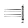 Stainless Steel Towel Rail 4 Bar Wall Mounted Swivel Rack Holder