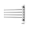 Stainless Steel Towel Rail 4 Bar Wall Mounted Swivel Rack Holder