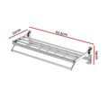 Towel Rail 4 Bars Wall Mounted Aluminium Foldable Hanging Rack