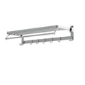 Towel Rail 4 Bars Wall Mounted Aluminium Foldable Hanging Rack