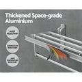 Towel Rail 4 Bars Wall Mounted Aluminium Foldable Hanging Rack