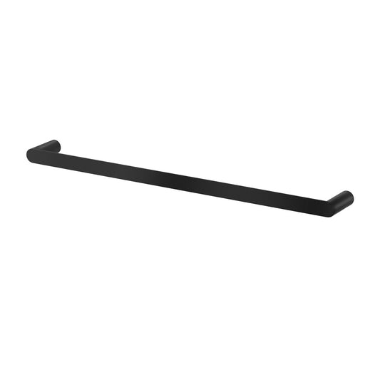 Towel Rail 600mm Wall Mounted Stainless Steel Black Single