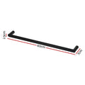 Towel Rail 600mm Wall Mounted Stainless Steel Black Single