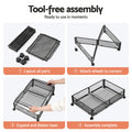 Artiss 4X Under Bed Storage Containers Metal Boxes Quilt Organiser with Wheels