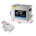 Devanti 6.5L Ultrasonic Cleaner 180W Timer Industrial Heater