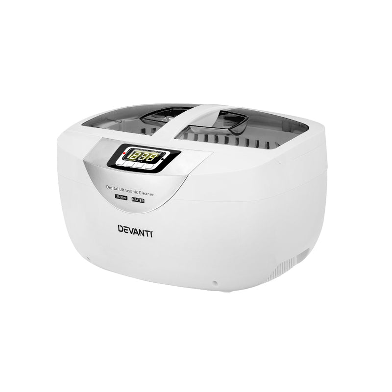 Devanti 2500ml Ultrasonic Cleaner 70W Heater Jewellery Glasses
