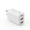 Devanti USB C Charger 30W Fast Charger 3 Port PD Charging Block White