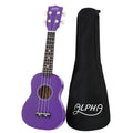 Alpha Ukulele Soprano Beginner Acoustic Small Guitar Kids Strings 21 Inch Purple