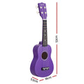 Alpha Ukulele Soprano Beginner Acoustic Small Guitar Kids Strings 21 Inch Purple