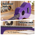 Alpha Ukulele Soprano Beginner Acoustic Small Guitar Kids Strings 21 Inch Purple