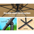 Instahut 3m Cantilever Umbrella Beige w/Base Outdoor Garden Patio