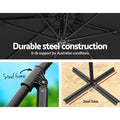 Instahut 3m Cantilever Umbrella Base Black Outdoor Patio Beach