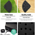 Instahut 3m Cantilever Umbrella Base Black Outdoor Patio Beach
