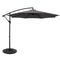 Instahut 3m Cantilever Umbrella Charcoal w/Base Outdoor Patio