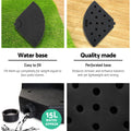 Instahut 3m Cantilever Umbrella Charcoal w/Base Outdoor Patio