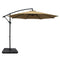 Instahut 3m Cantilever Umbrella with Base Beige Outdoor Parasol