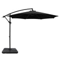 Instahut 3m Cantilever Umbrella Black Outdoor Patio Garden Base