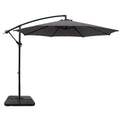 Instahut 3m Cantilever Umbrella Charcoal Outdoor Patio Garden Base