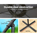Instahut 3m Cantilever Umbrella Charcoal Outdoor Patio Garden Base