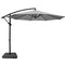 Instahut 3M Cantilever Umbrella UV Grey 50x50cm Base Garden