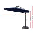 Instahut 3m Cantilever Umbrella Base Navy Beach Garden Patio