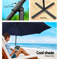 Instahut 3m Cantilever Umbrella Base Navy Beach Garden Patio