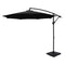 Instahut 3m Cantilever Umbrella Black Outdoor Patio Garden Beach Base