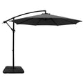 Instahut 3m Cantilever Umbrella Base Outdoor Patio Parasol Charcoal